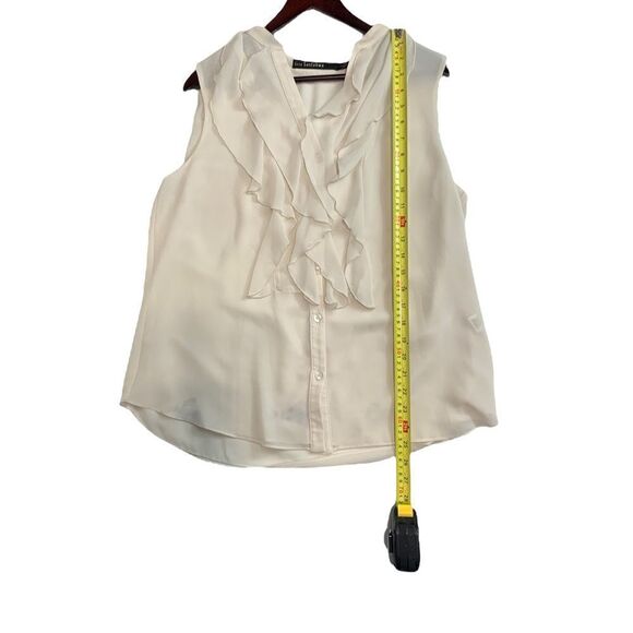 CDN Designer Iris Setlakwe White Ruffled Top - Picture 5 of 6